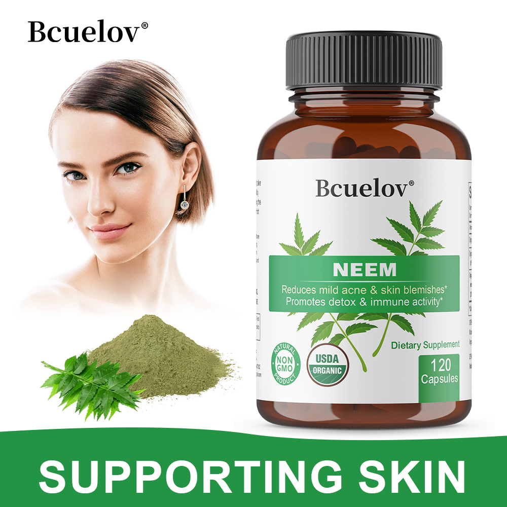 Herbal Supplement - 유기농 님잎 캡슐, 깨끗한 피부, 면역력,