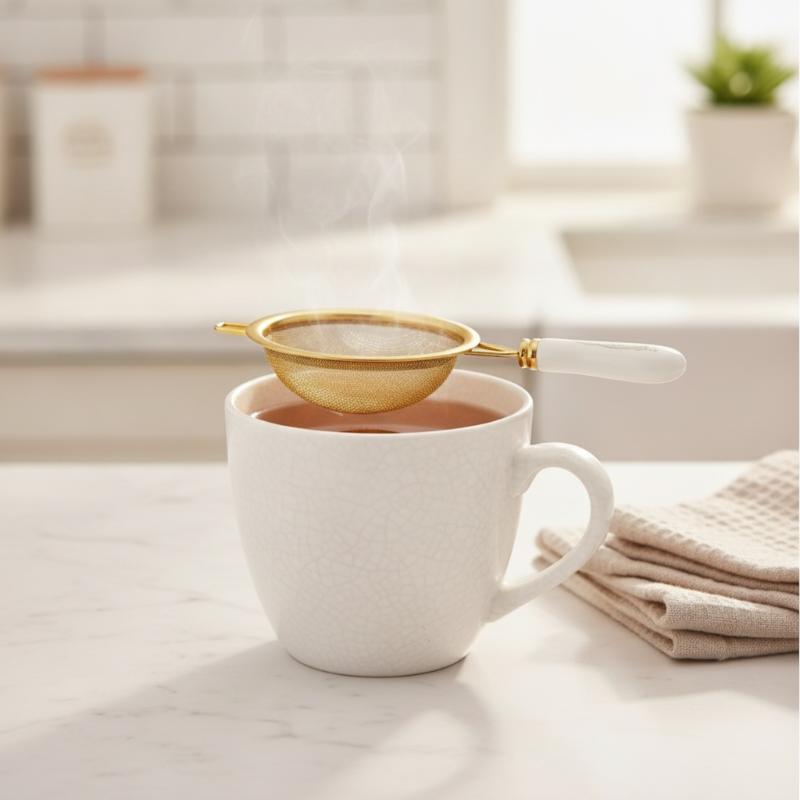 스테인리스 스틸 차망, 이중망 차잎 거름망, 세라믹 손 - Herbal Tea 리뷰 및 가격