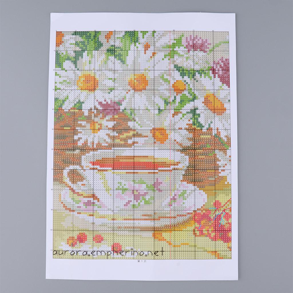 크로스 스티치 프린트 캔버스 카모마일 차 패턴 스탬프  - Chamomile Tea 리뷰 및 가격
