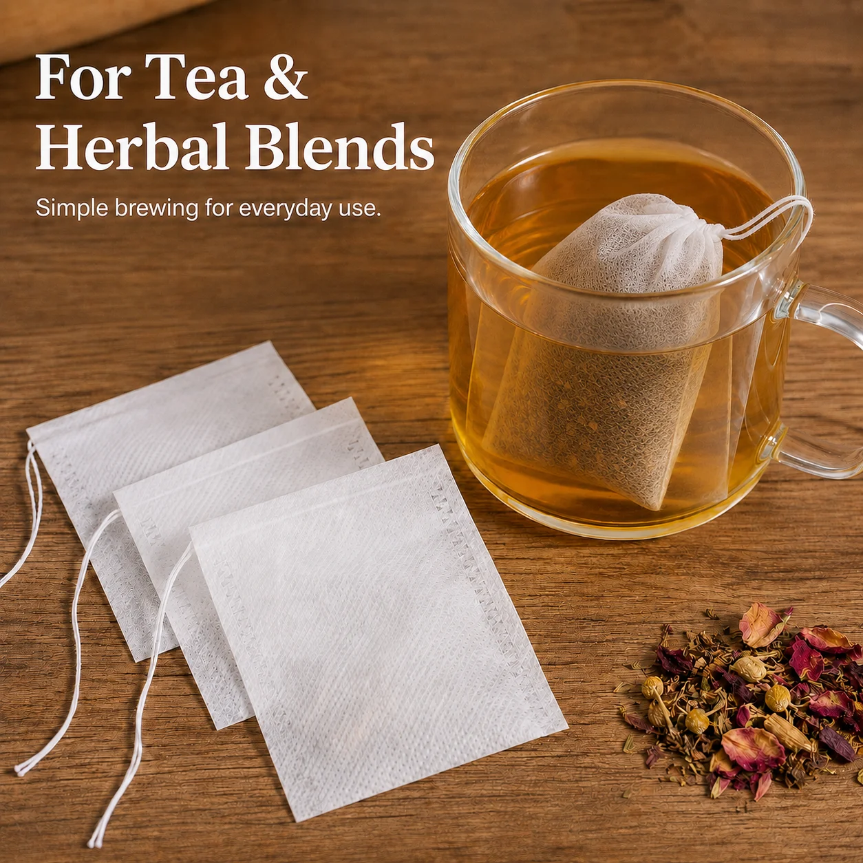 100개입 일회용 끈 조절식 차 필터 백, 루즈 리프  - Herbal Tea 리뷰 및 가격