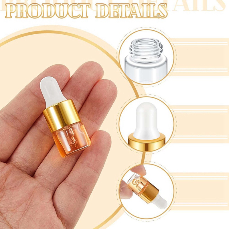 100Pcs 미니 유리 스포이드 병 대량 투명 에센셜  - Essential Oils 리뷰 및 가격